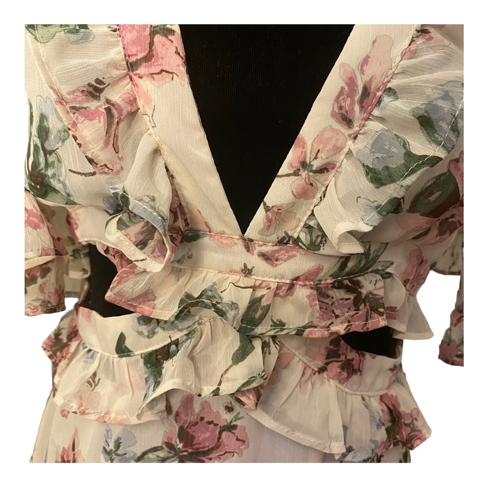 Olivaceus Cut Out Floral Mini Dress Women’s M - Picture 5 of 10